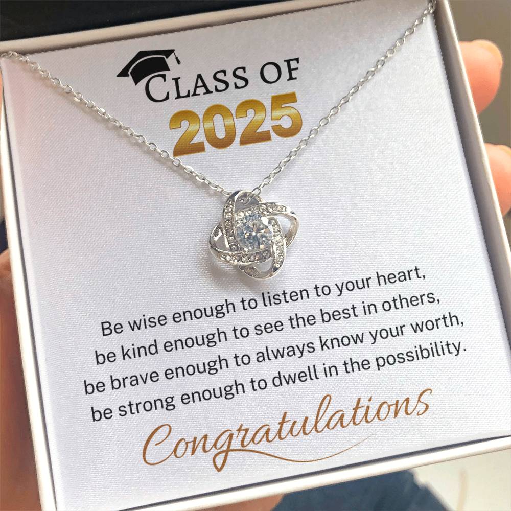 Class of 2025 "Be Wise Enough" | Love Knot Necklace