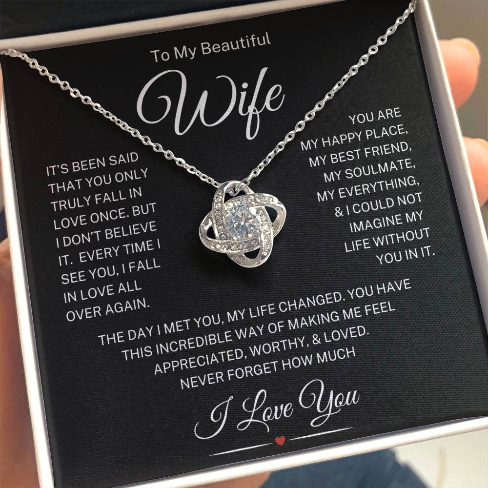 Wife "Fall In Love All Over Again" | Love Knot Necklace