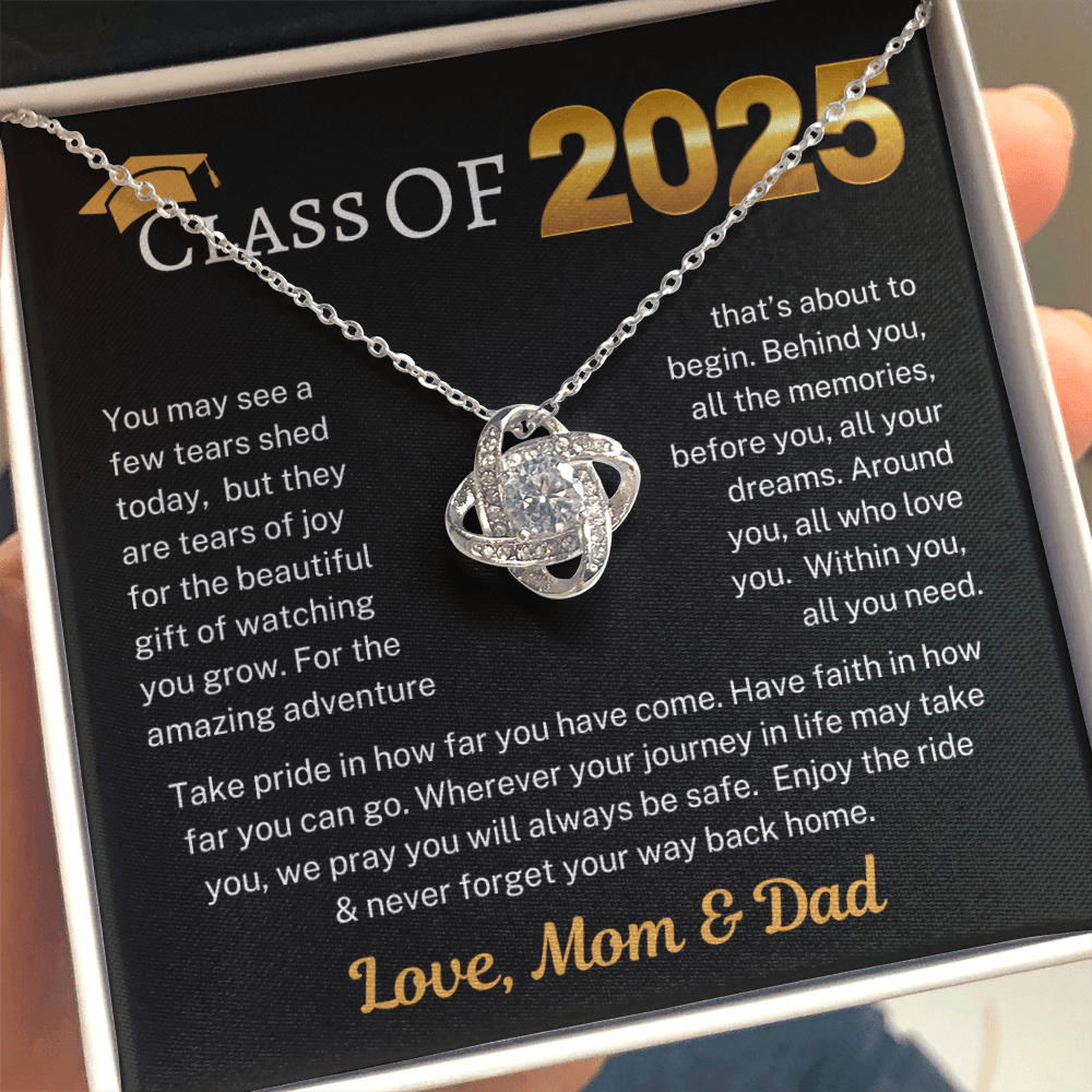 Class of 2025 Love Mom & Dad | Love Knot Necklace