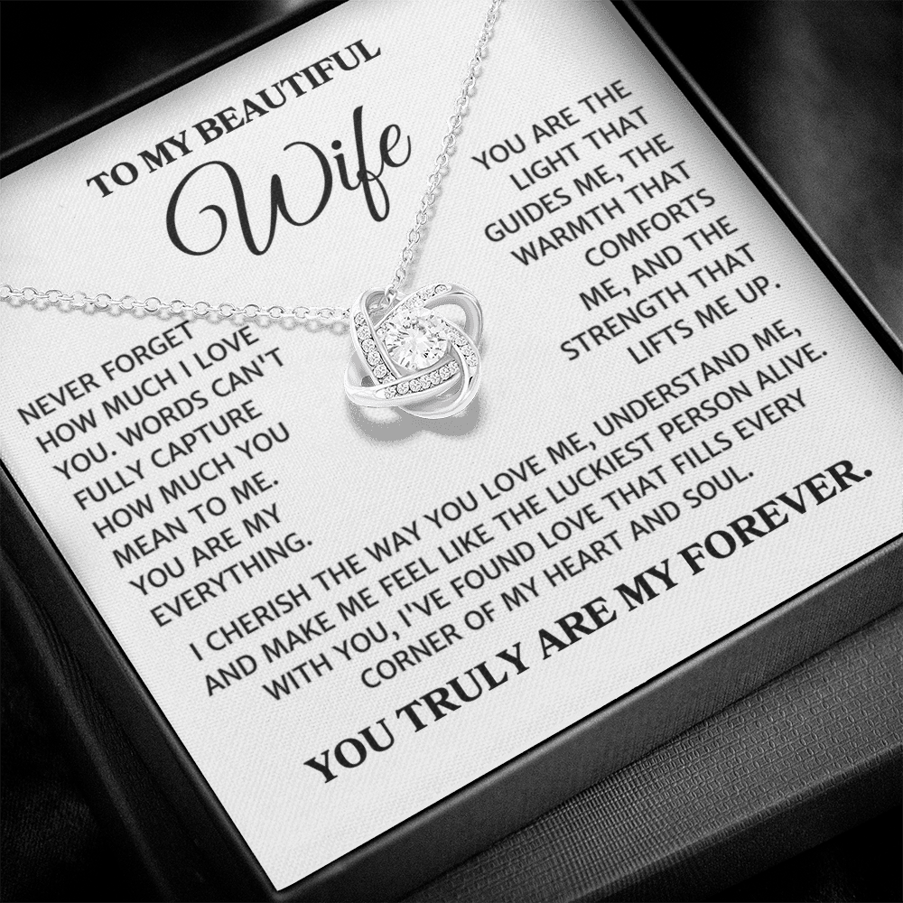 Wife "You Are My Everything" | Love Knot Necklace