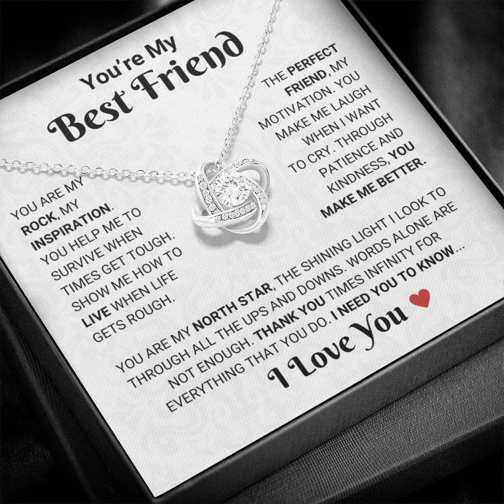 Best Friend "You Make Me Better" | Love Knot Necklace