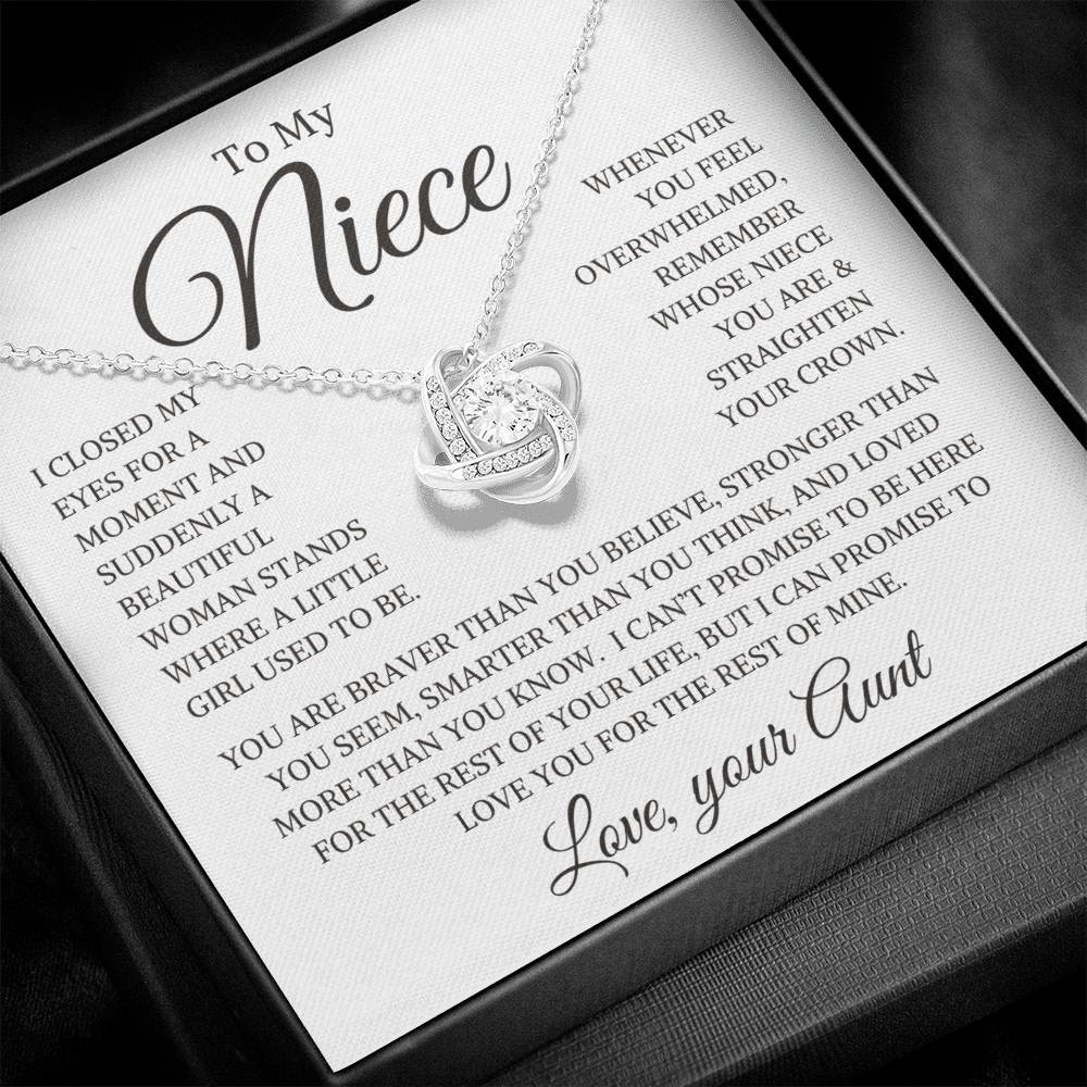 Niece from Aunt "Straighten Your Crown" | Love Knot Necklace
