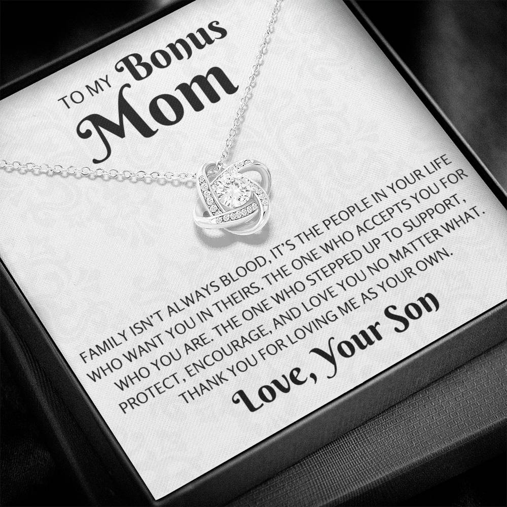 Bonus Mom Love Son "Loving Me As Your Own" | Love Knot Necklace