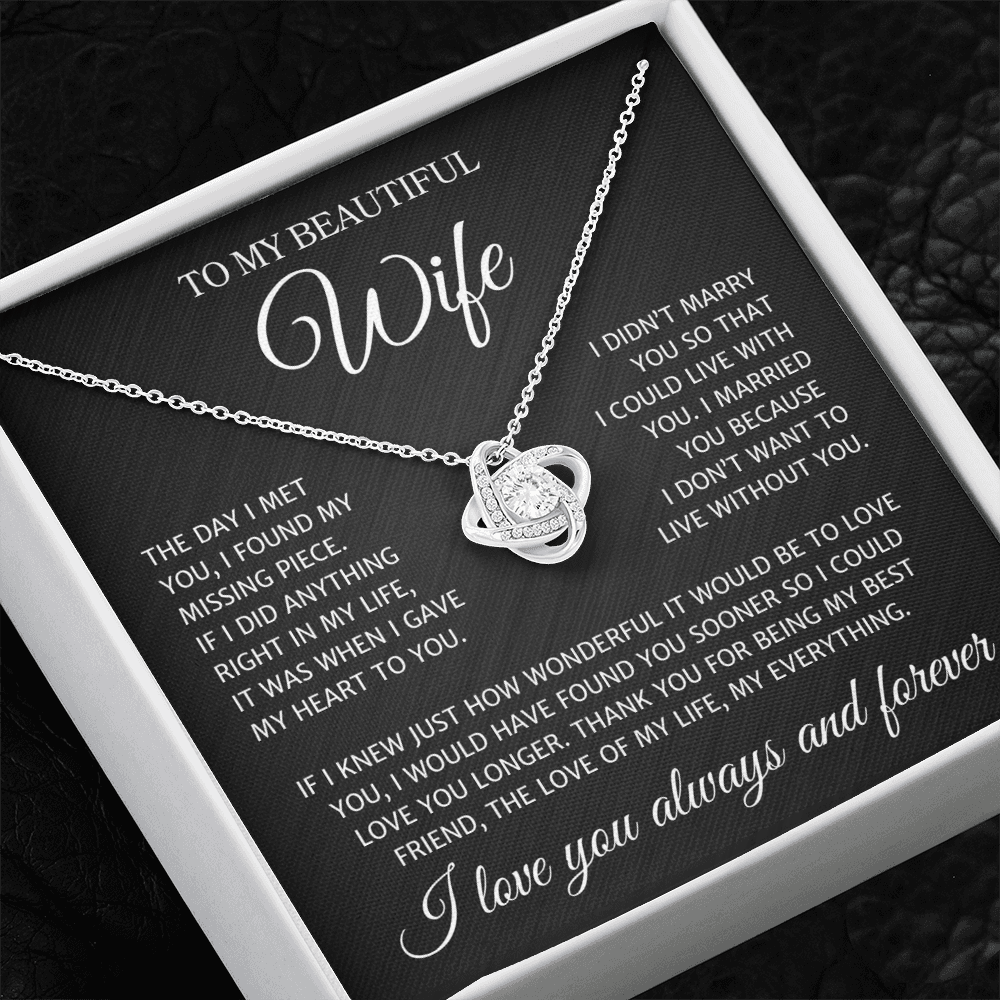 Wife "My Missing Piece" | Love Knot Necklace