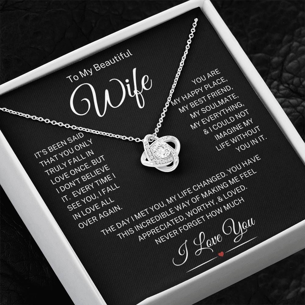 Wife "Fall In Love All Over Again" | Love Knot Necklace