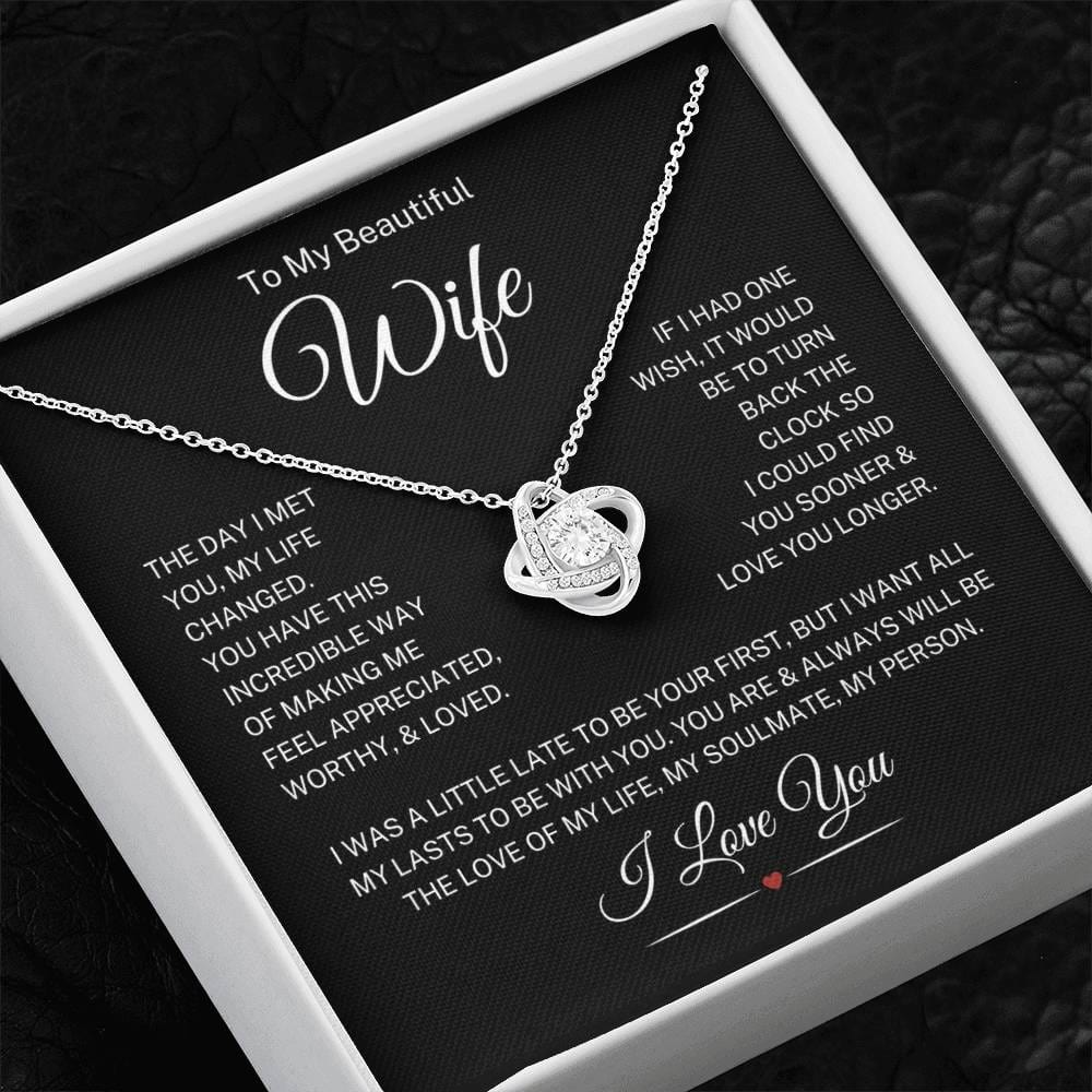 Wife "Love of My Life" | Love Knot Necklace