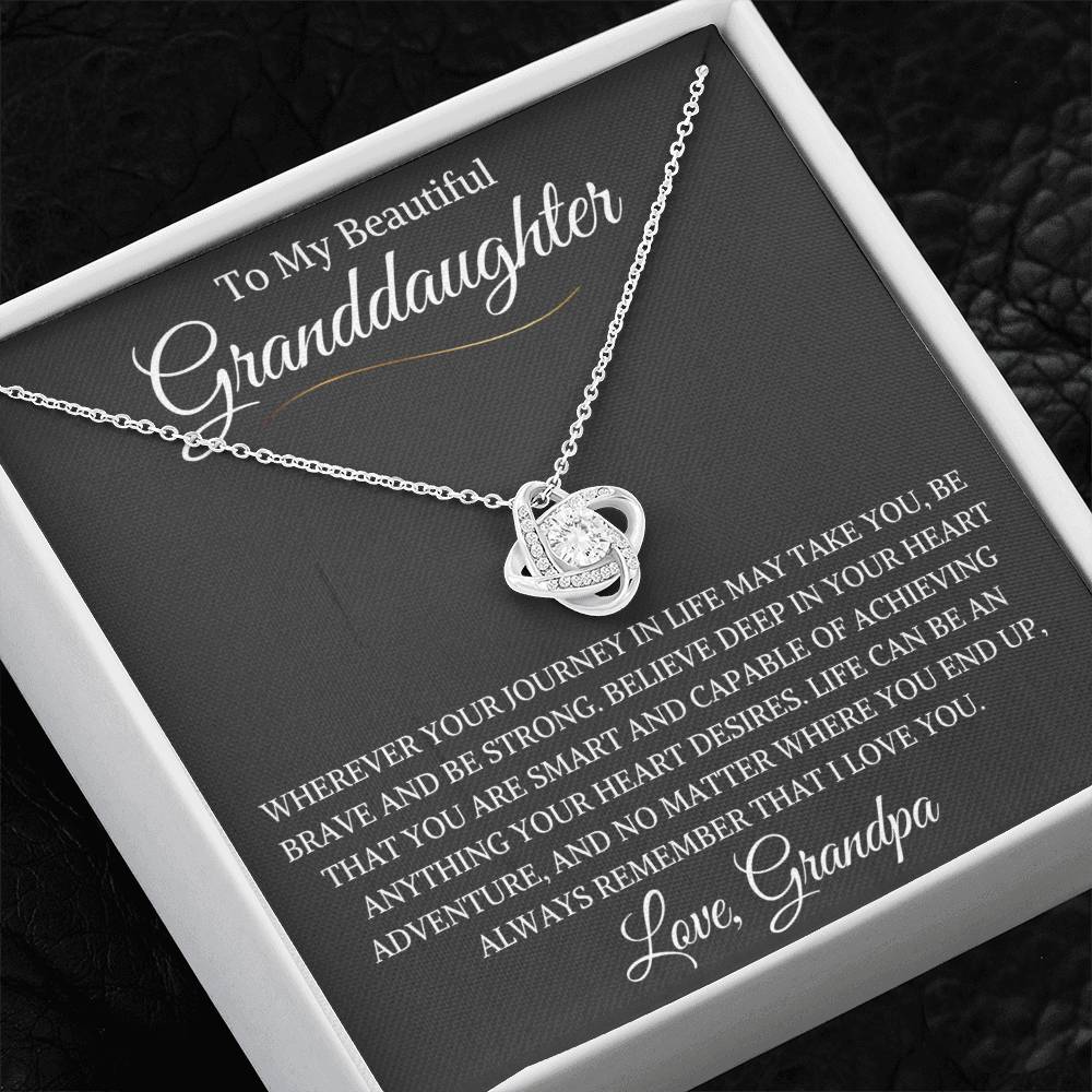 Granddaughter Love Grandpa | Love Knot Necklace