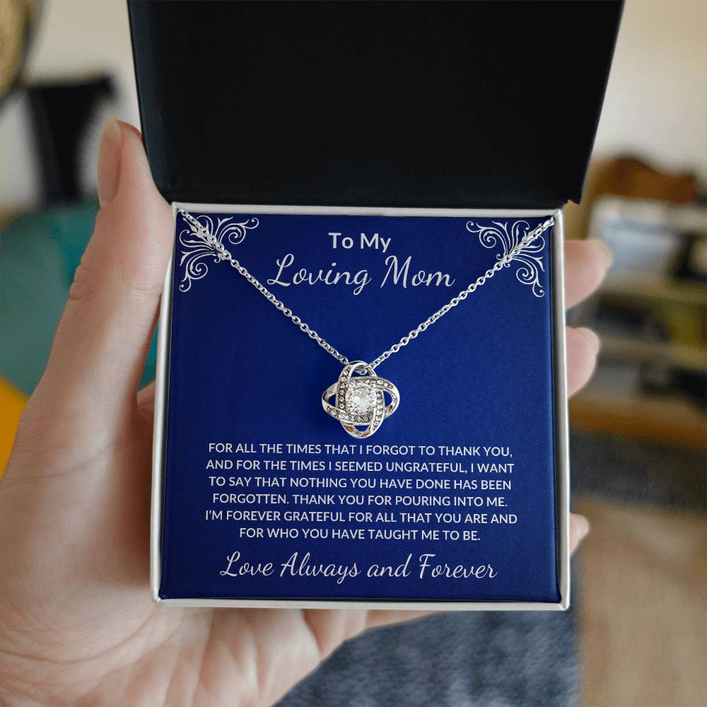 Mom "I'm Forever Grateful" | Love Knot Necklace