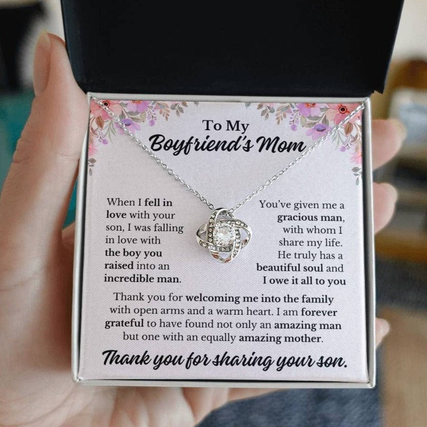 Boyfriend's Mom "Owe it all to you" | Love Knot Necklace - Shoptopia Jewelry