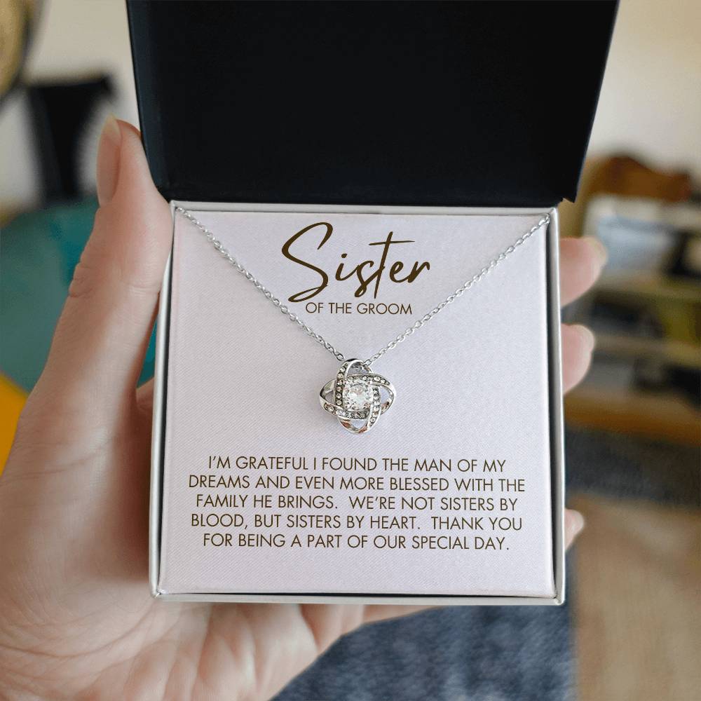 Sister of the Groom | Love Knot Necklace - Shoptopia Jewelry