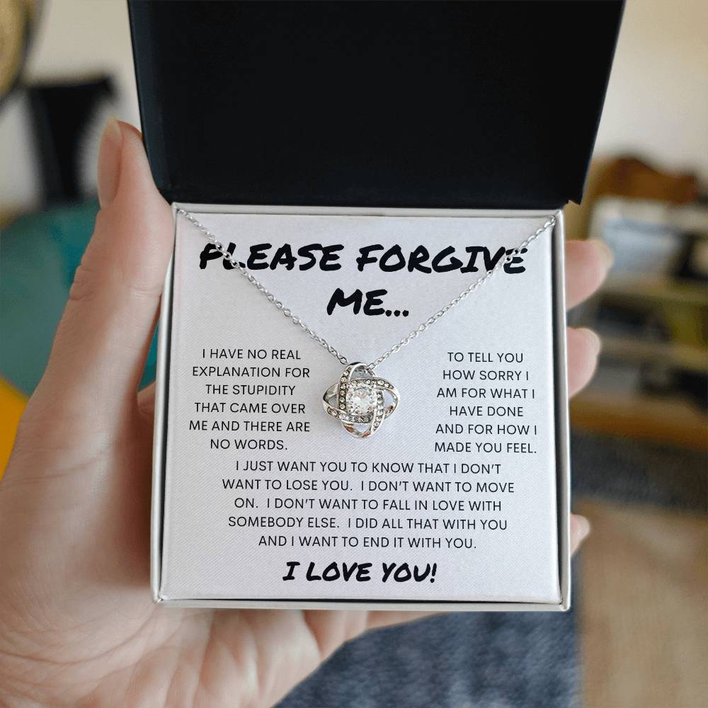 Please Forgive Me | Love Knot Necklace - Shoptopia Jewelry