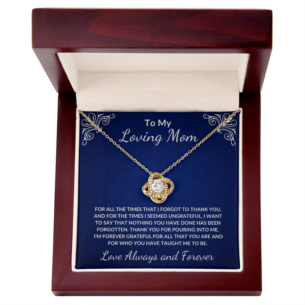 Mom "I'm Forever Grateful" | Love Knot Necklace