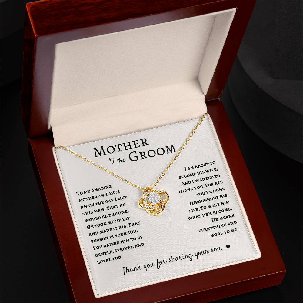Mother Of the Groom | Love Knot Necklace - Shoptopia Jewelry