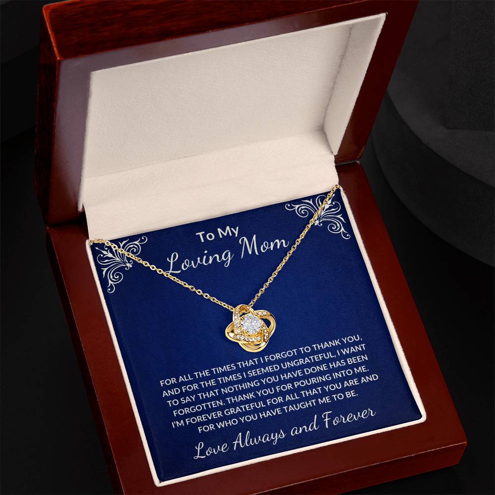 Mom "I'm Forever Grateful" | Love Knot Necklace