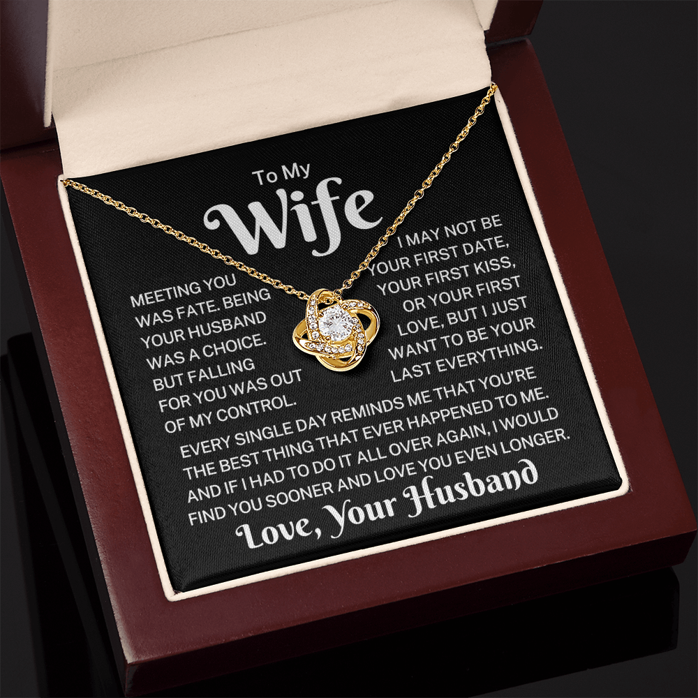 Gift for Wife "Falling For You" | Love Knot Necklace