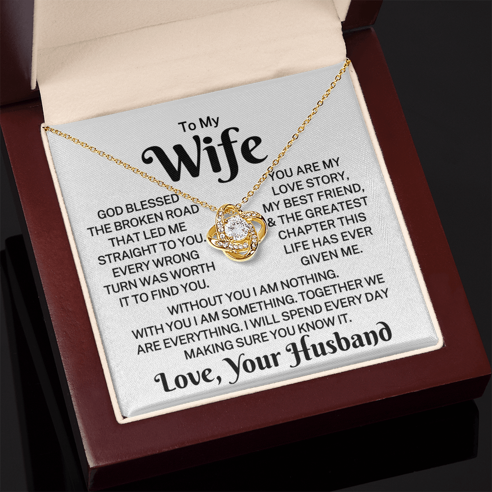 Gift for Wife "The Greatest Chapter" | Love Knot Necklace