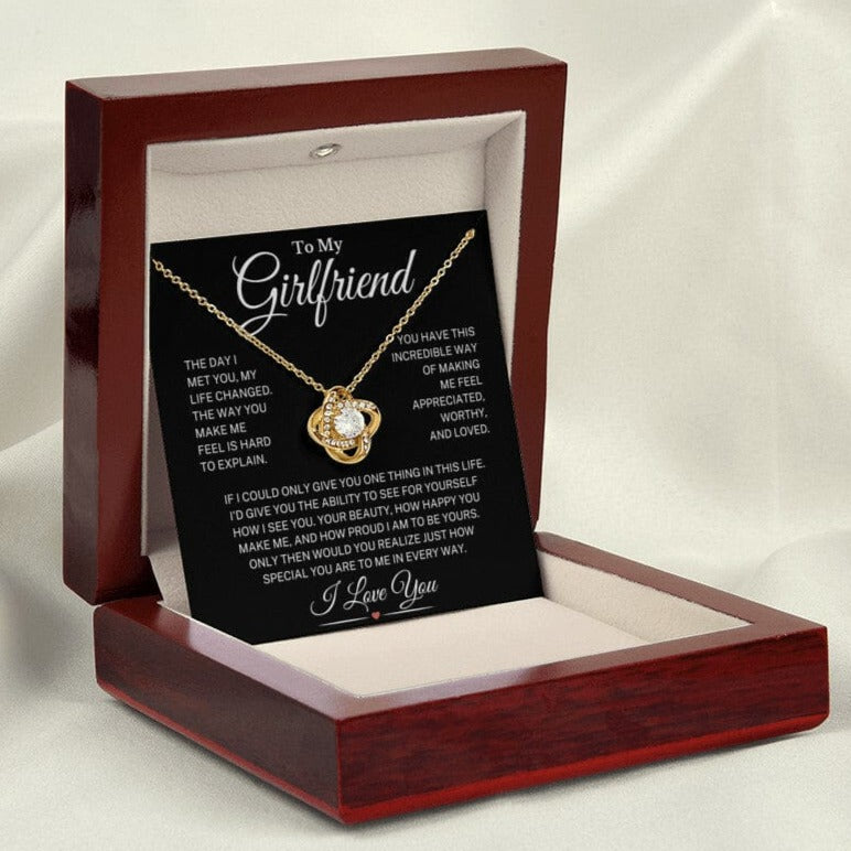 Girlfriend "The Day I Met You" | Love Knot Necklace