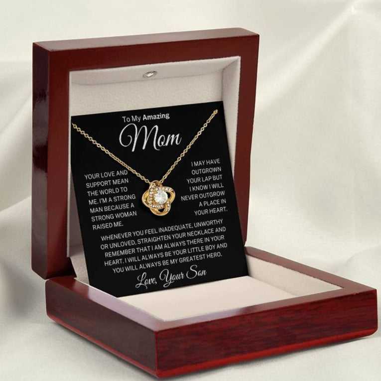 Mom Love Son "Straighten Your Necklace" * | Love Knot Necklace