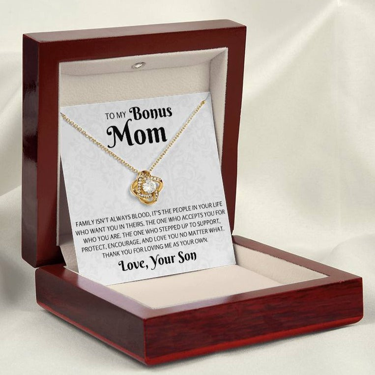 Bonus Mom Love Son "Loving Me As Your Own" | Love Knot Necklace