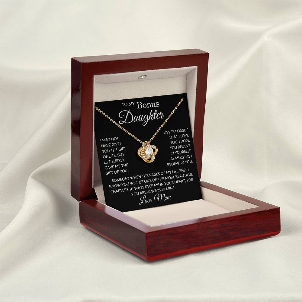 Bonus Daughter Love Mom "Gift of You" | Love Knot Necklace