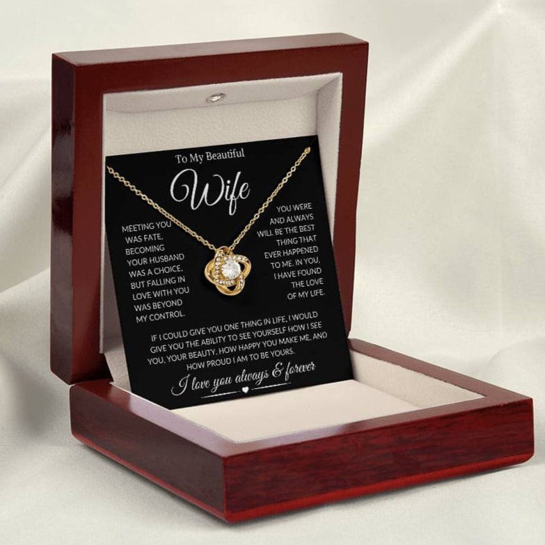 Wife "Meeting You Was Fate " | Love Knot Necklace - Shoptopia Jewelry