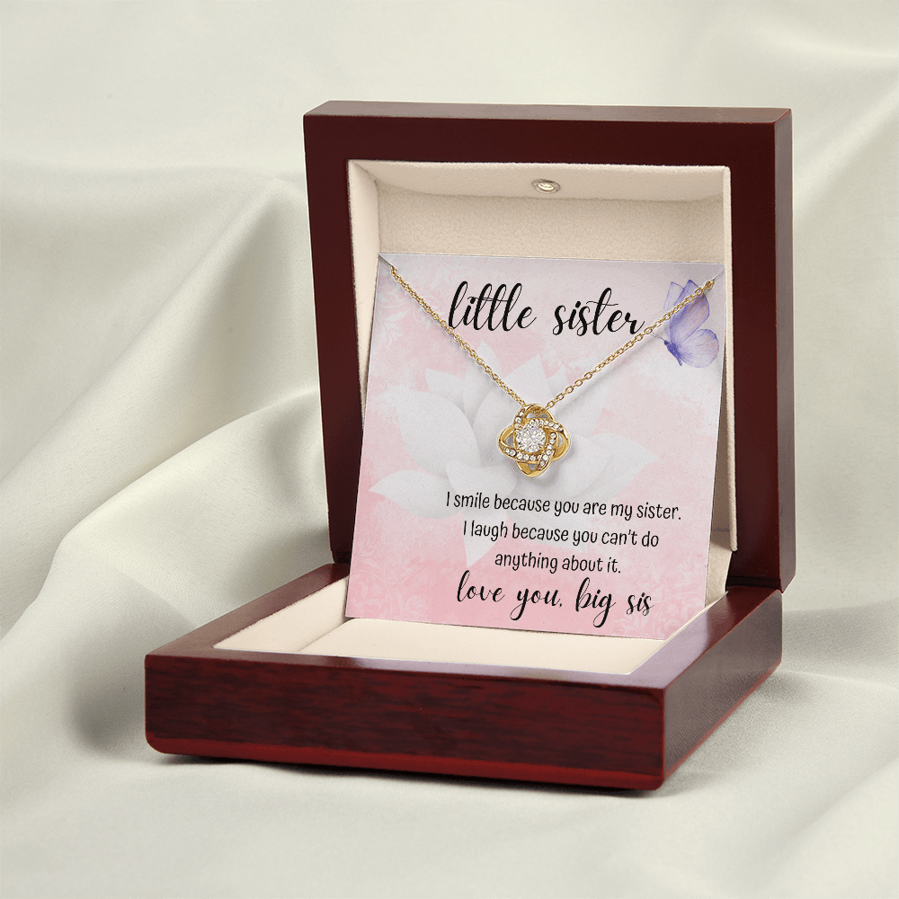 Little Sister - Love Ya, Big Sis | Love Knot Necklace