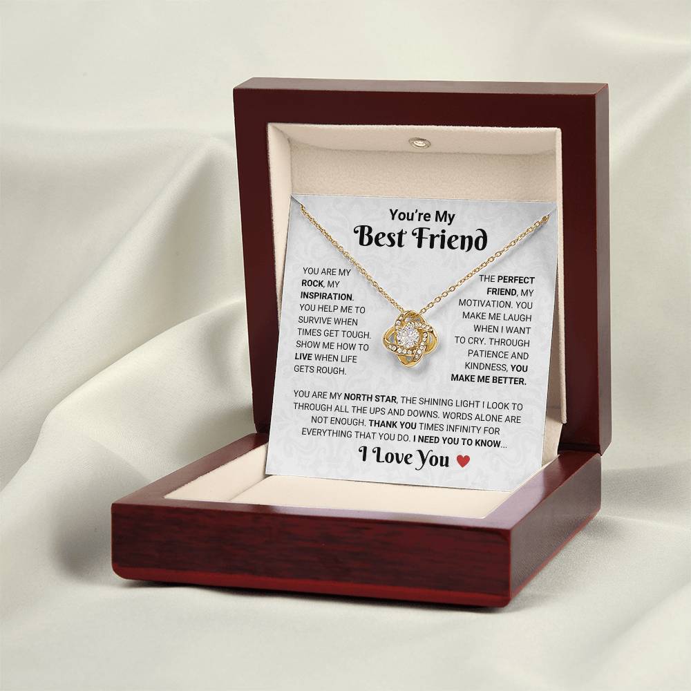 Best Friend "You Make Me Better" | Love Knot Necklace