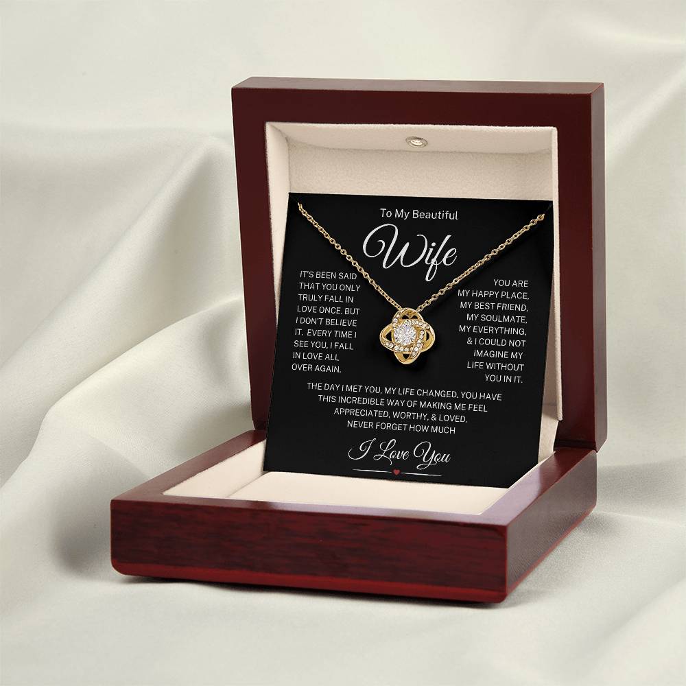 Wife "Fall In Love All Over Again" | Love Knot Necklace