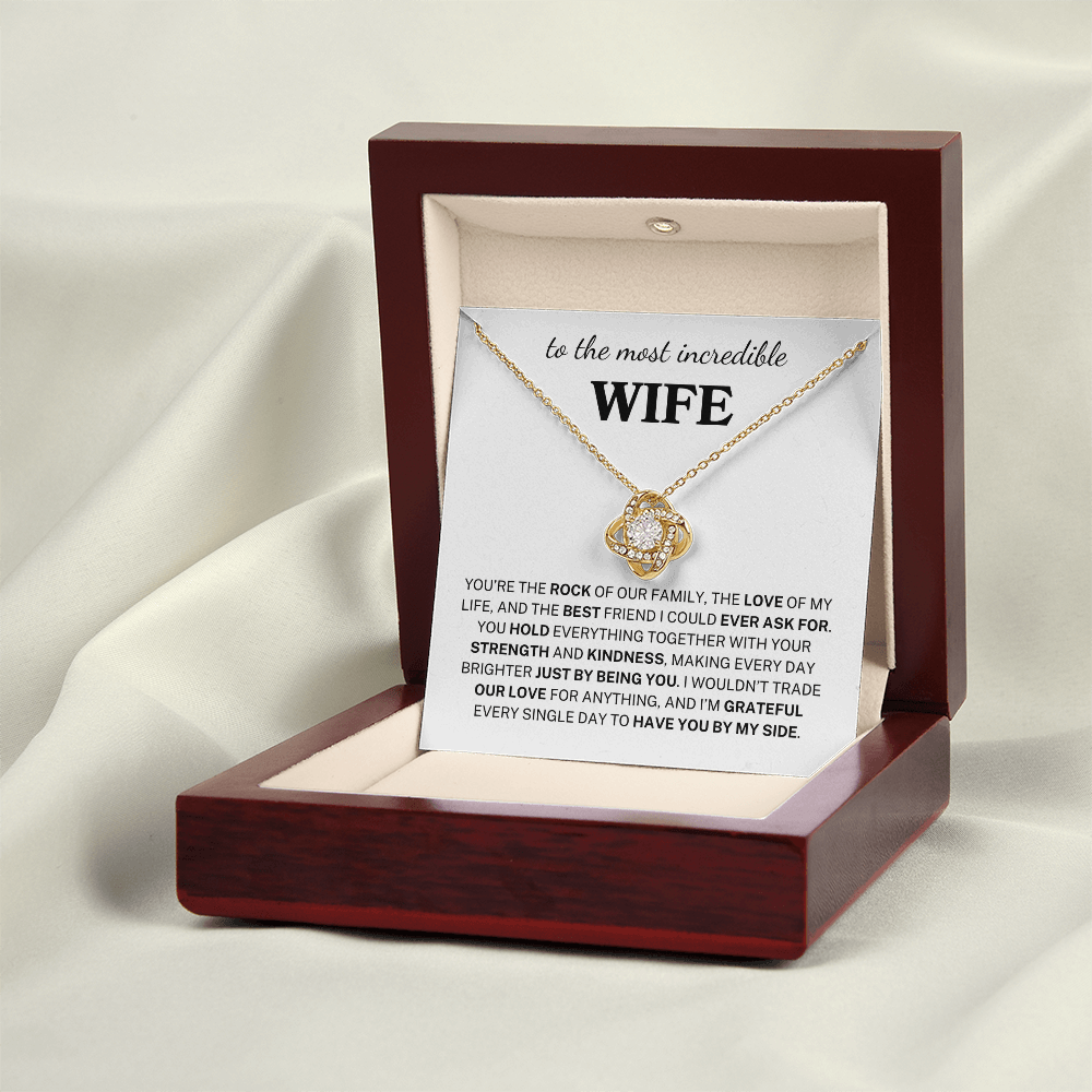 Wife "Have You By My Side" | Love Knot Necklace