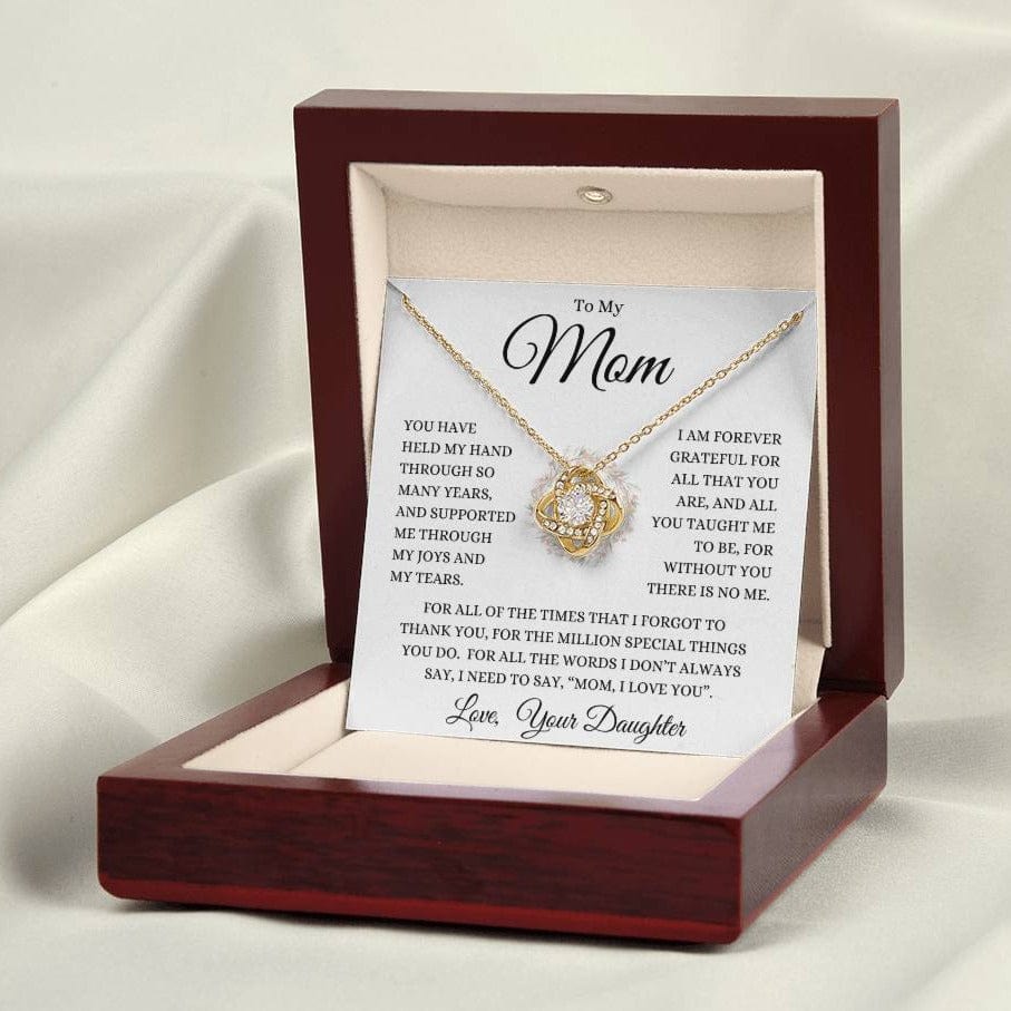 Mom From Daughter "Million Special Things" | Love Knot Necklace - Shoptopia Jewelry