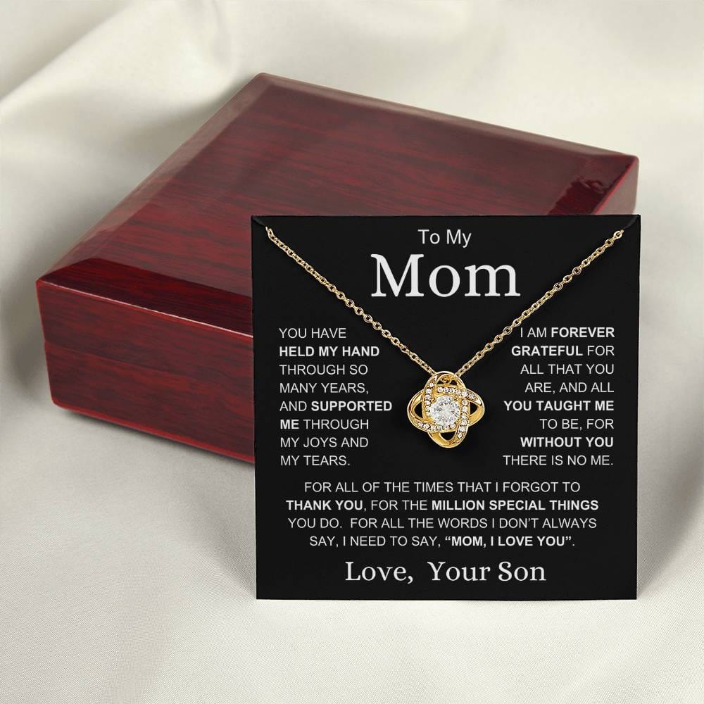 Mom Love Son "Million Special Things" | Love Knot Necklace - Shoptopia Jewelry