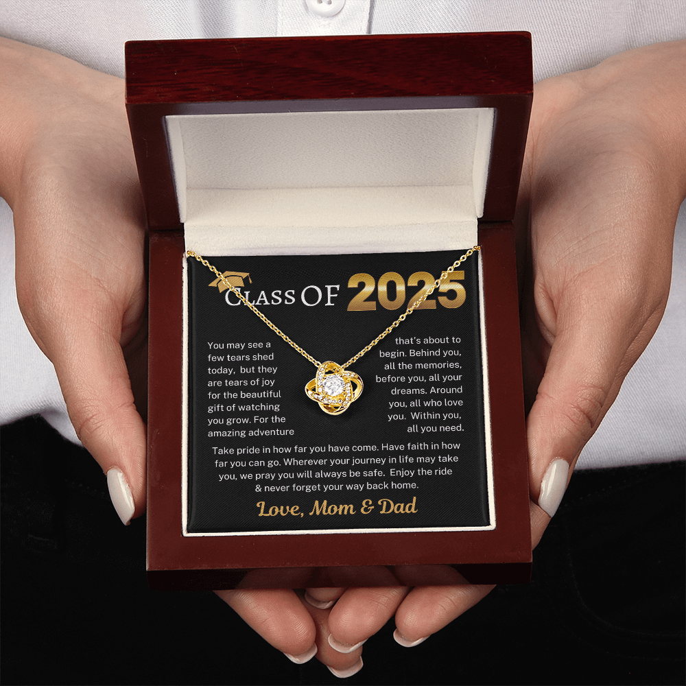 Class of 2025 Love Mom & Dad | Love Knot Necklace