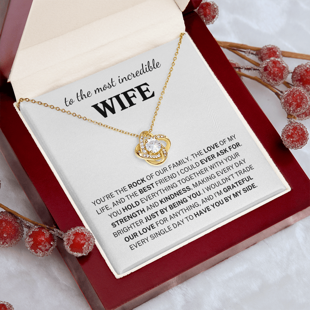 Wife "Have You By My Side" | Love Knot Necklace