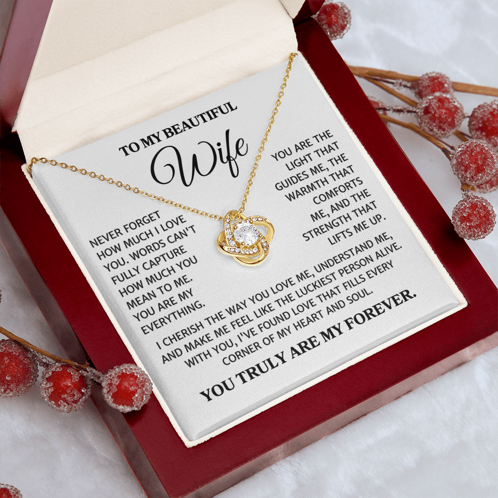 Wife "You Are My Everything" | Love Knot Necklace