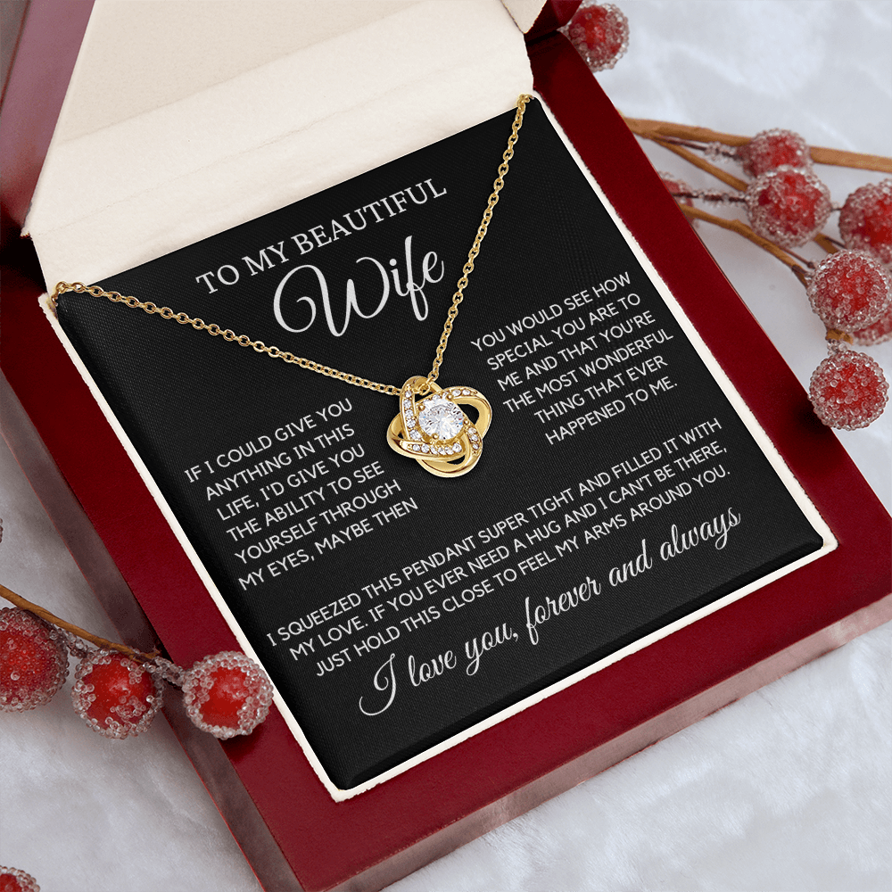 Wife "Most Wonderful Thing" | Love Knot Necklace