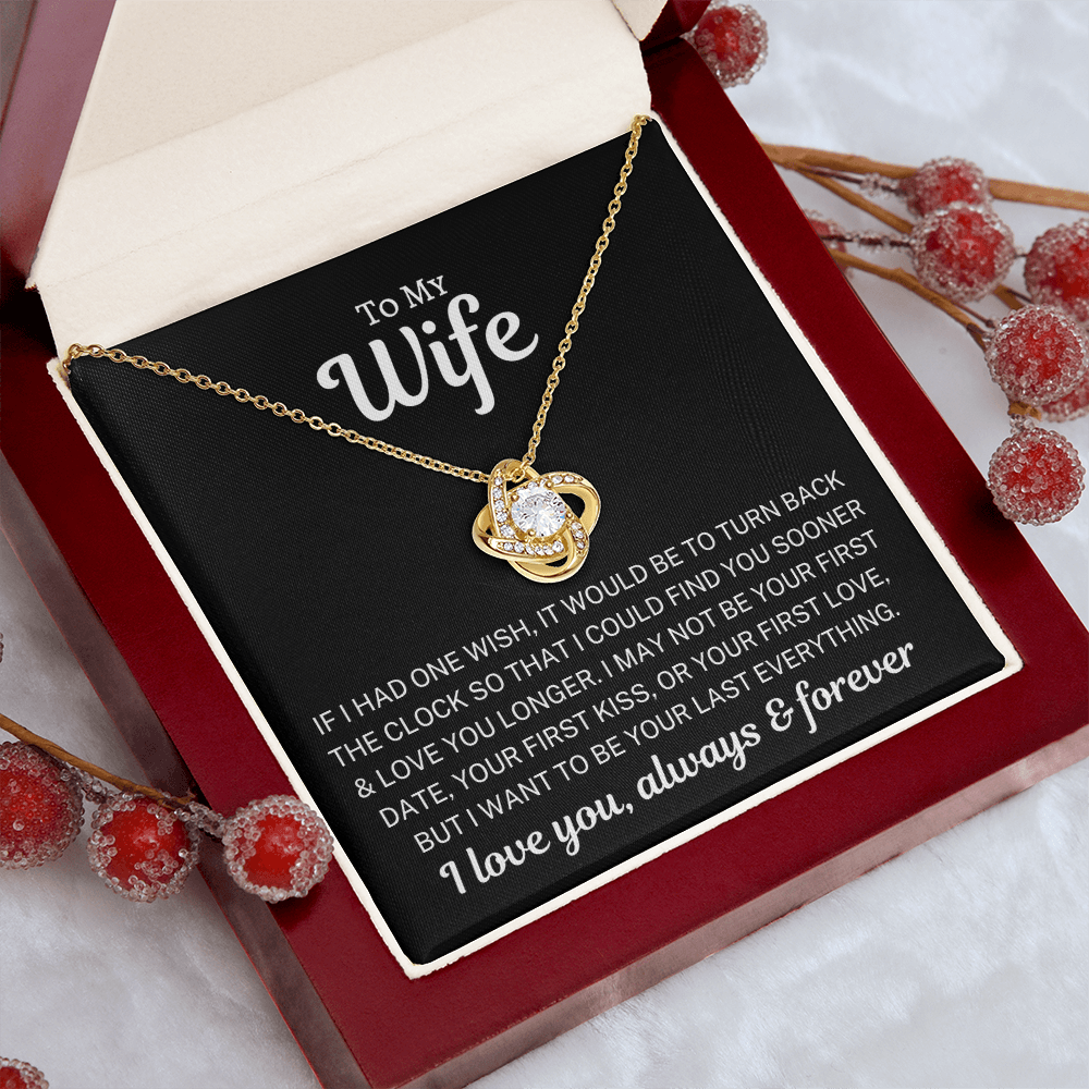 Gift for Wife "Find You Sooner" | Love Knot Necklace