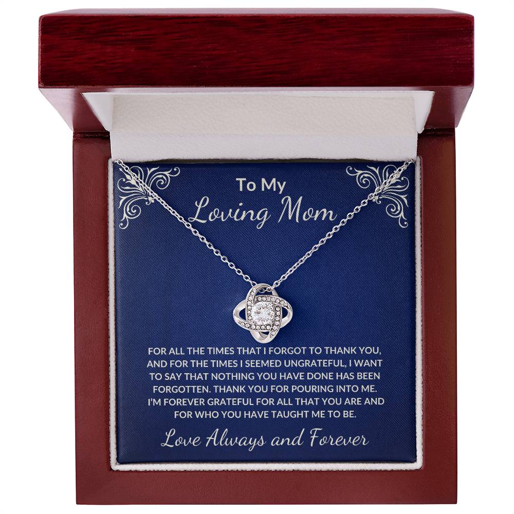 Mom "I'm Forever Grateful" | Love Knot Necklace