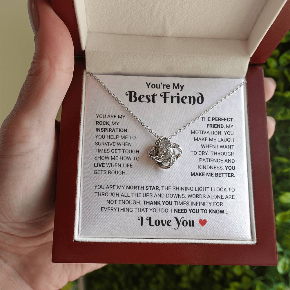 Best Friend "You Make Me Better" | Love Knot Necklace