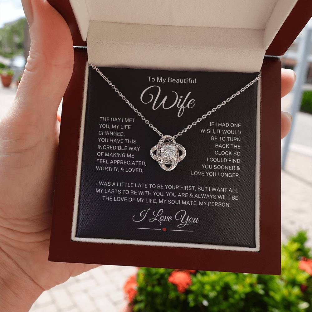 Wife "Love of My Life" | Love Knot Necklace