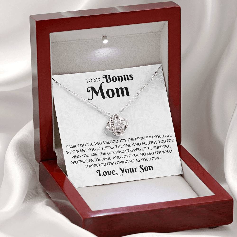 Bonus Mom Love Son "Loving Me As Your Own" | Love Knot Necklace