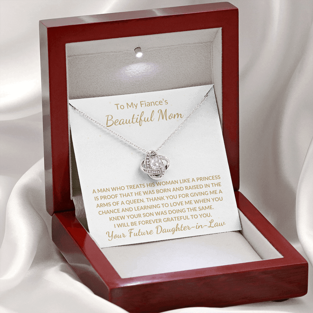 Gift For Fiance's Mom From Future Daughter in Law | Love Knot Neckalce