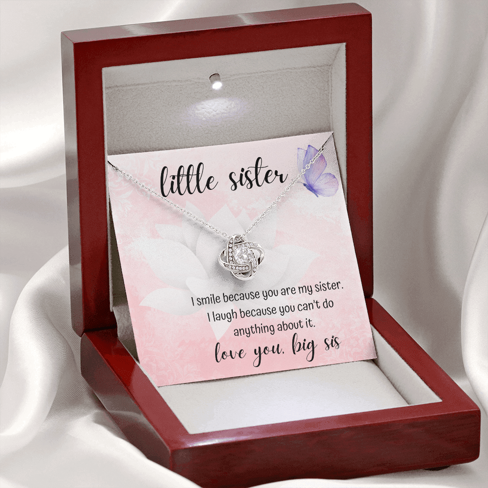 Little Sister - Love Ya, Big Sis | Love Knot Necklace