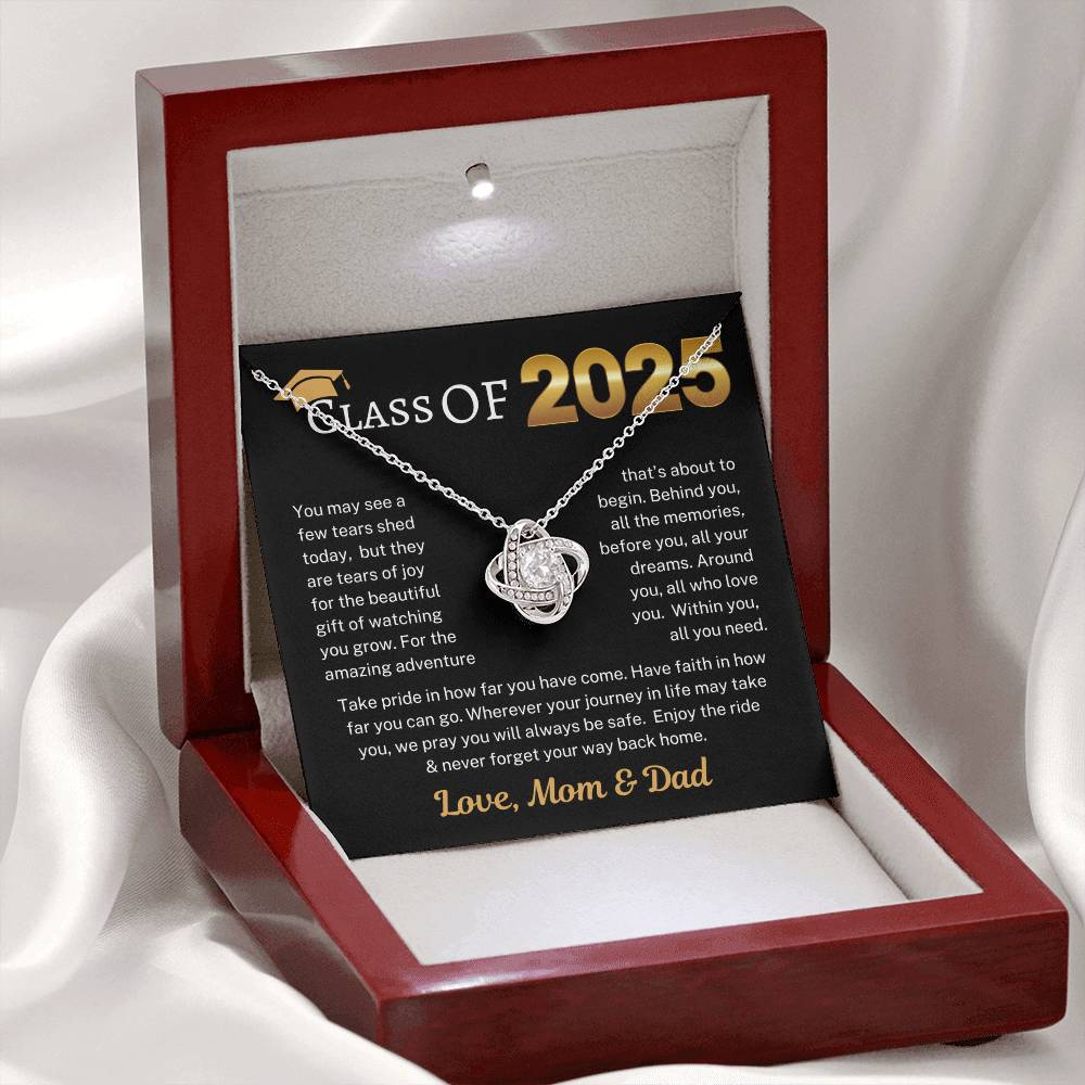 Class of 2025 Love Mom & Dad | Love Knot Necklace