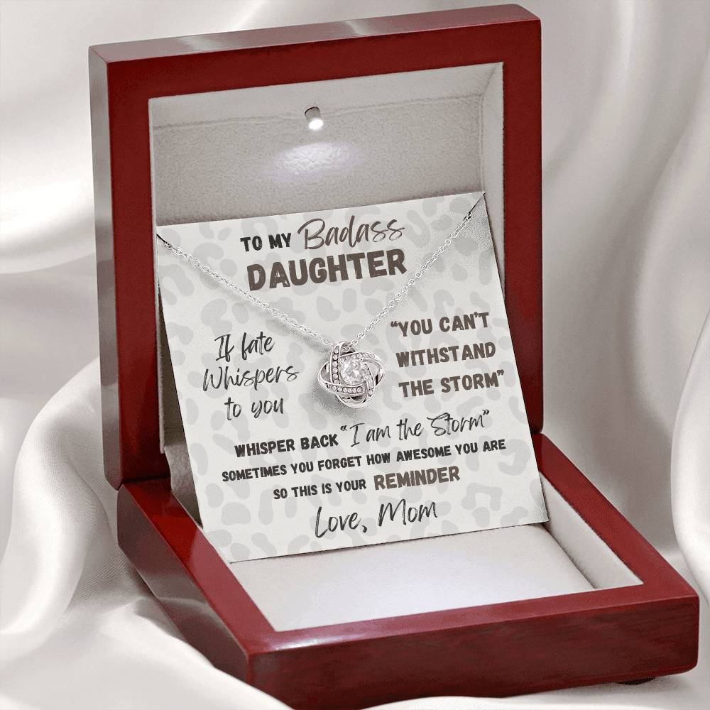 Daughter "I am the Storm" | Love Knot Necklace