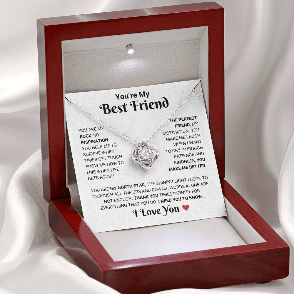 Best Friend "You Make Me Better" | Love Knot Necklace