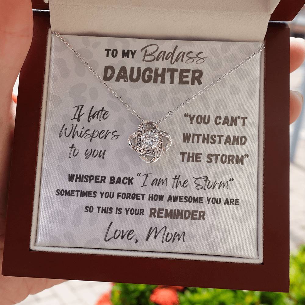 Daughter "I am the Storm" | Love Knot Necklace