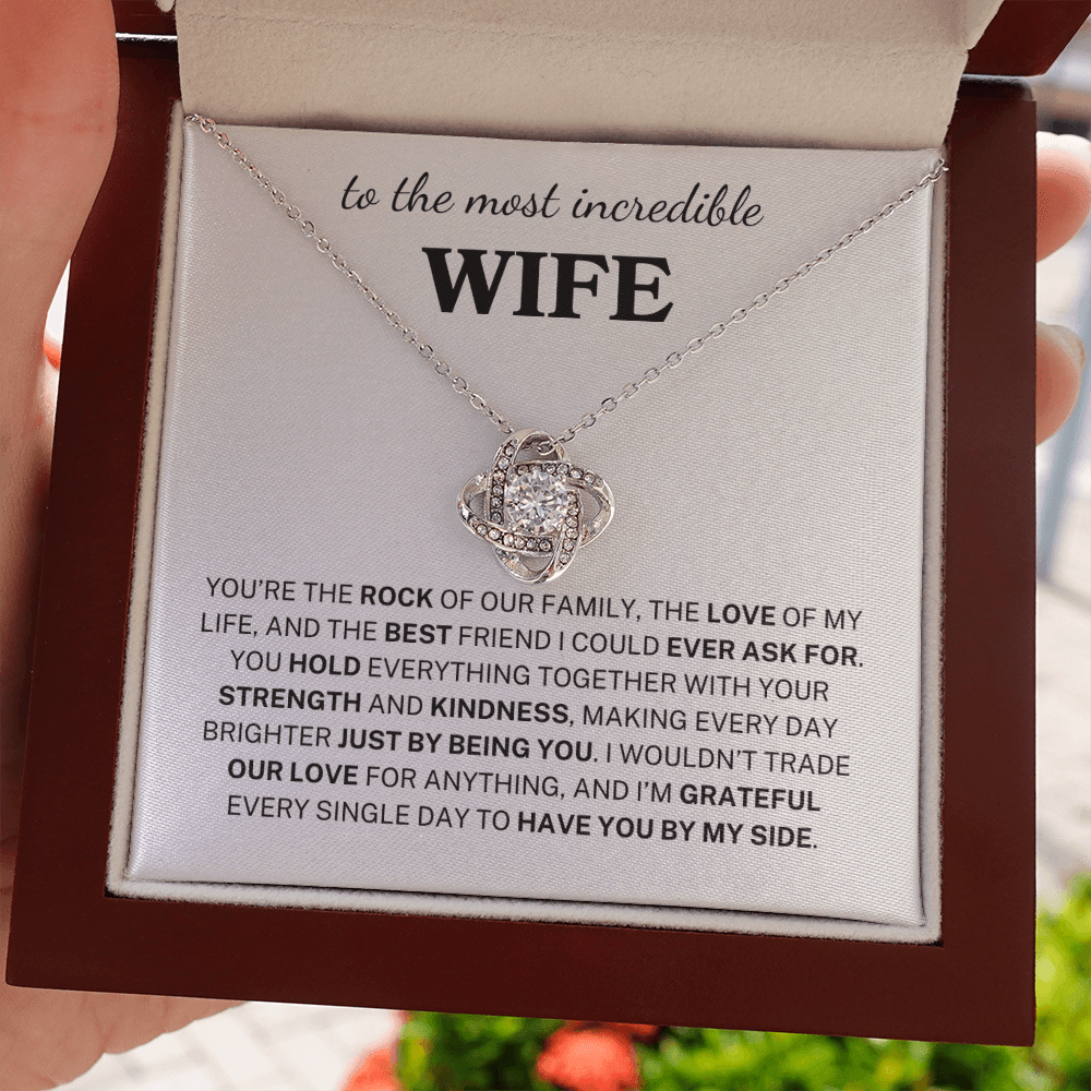 Wife "Have You By My Side" | Love Knot Necklace