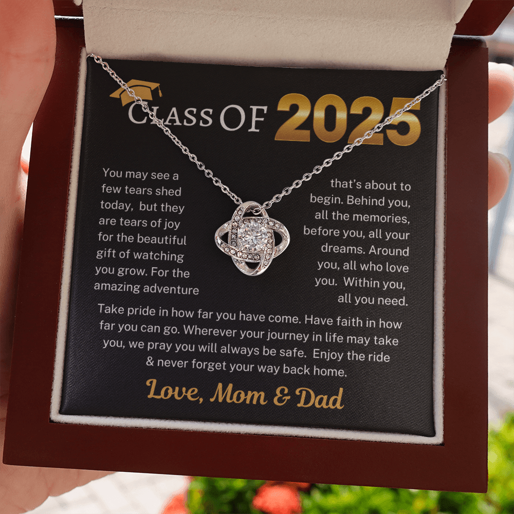 Class of 2025 Love Mom & Dad | Love Knot Necklace