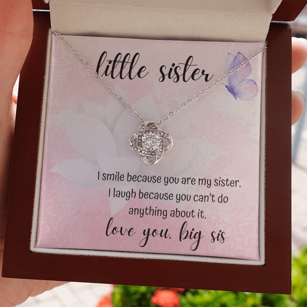 Little Sister - Love Ya, Big Sis | Love Knot Necklace
