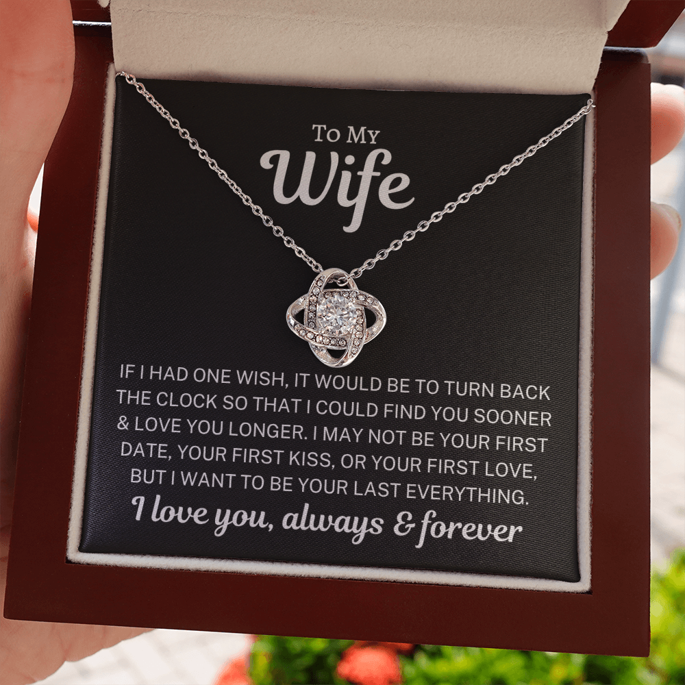 Gift for Wife "Find You Sooner" | Love Knot Necklace